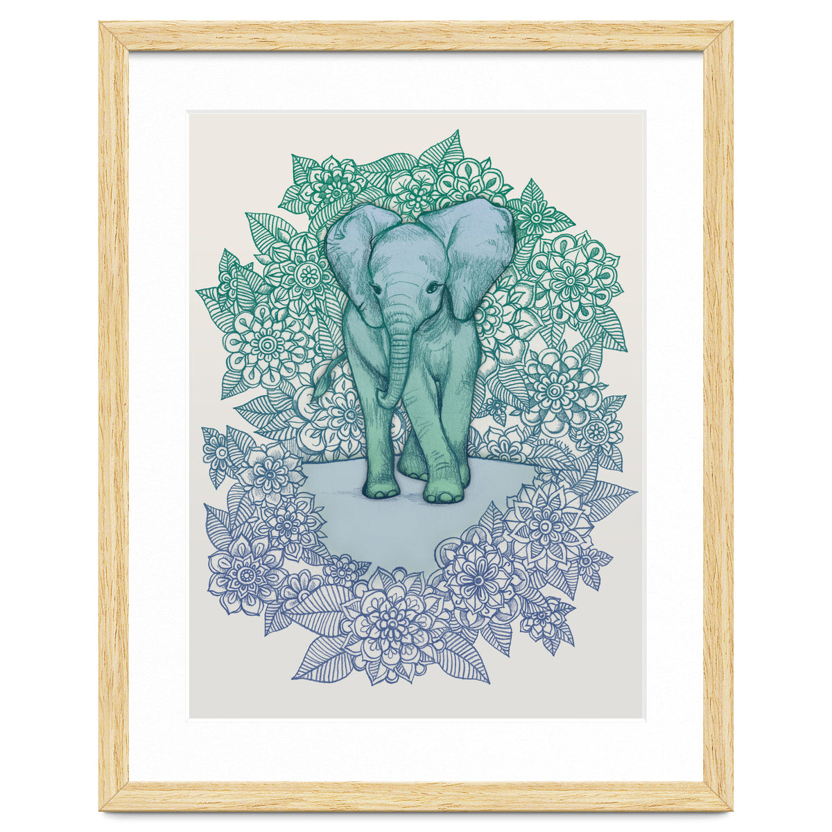 Emerald Elephant in the Lilac Evening