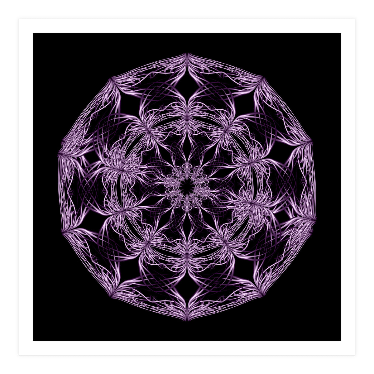Mandala purple and black (Print Only)