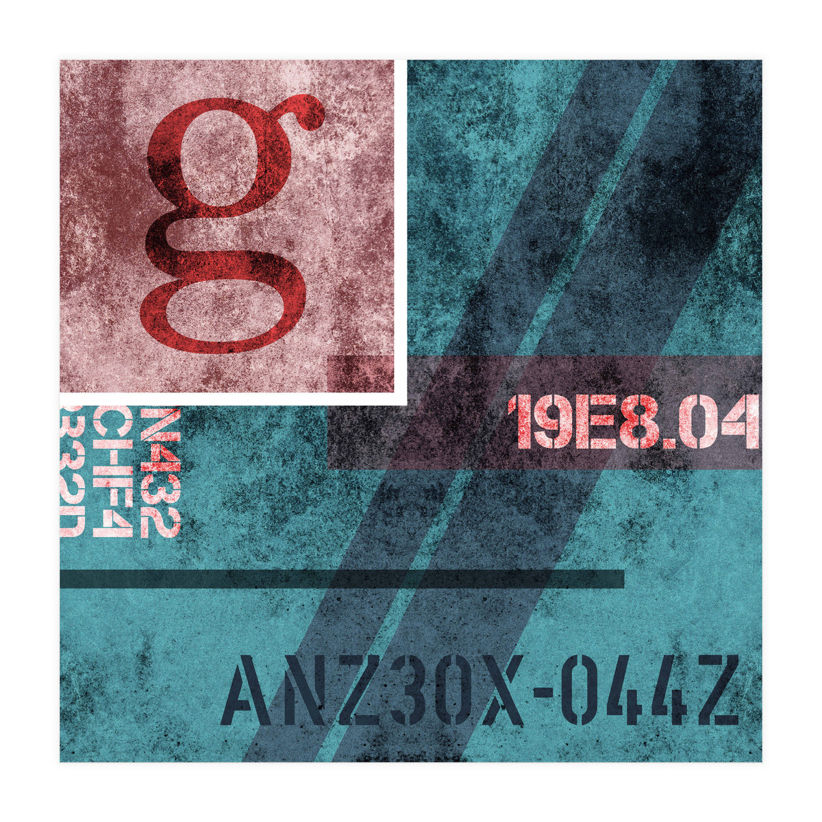 Abstract Industrial Blue (Print Only)