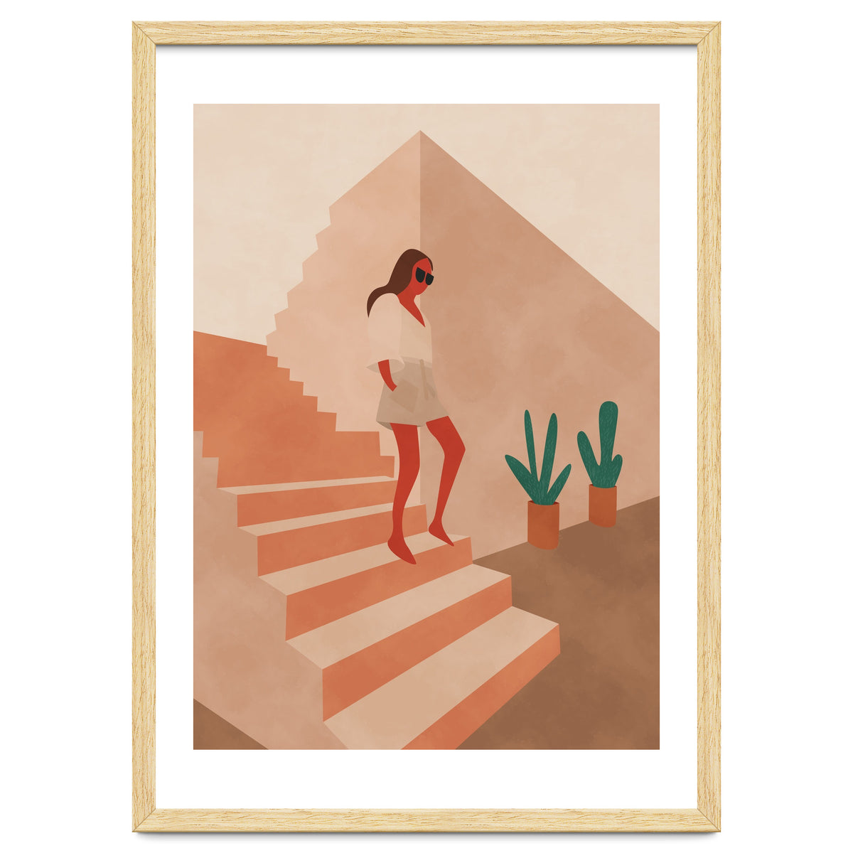 Abstract Tropical Boho Woman