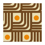 70s Curve Lines Brown Orange  (Print Only) thumbnail