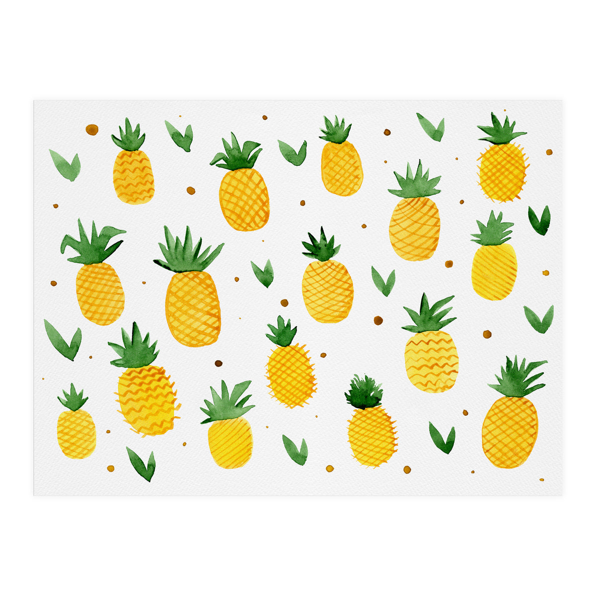 Watercolor pineapples (Print Only)
