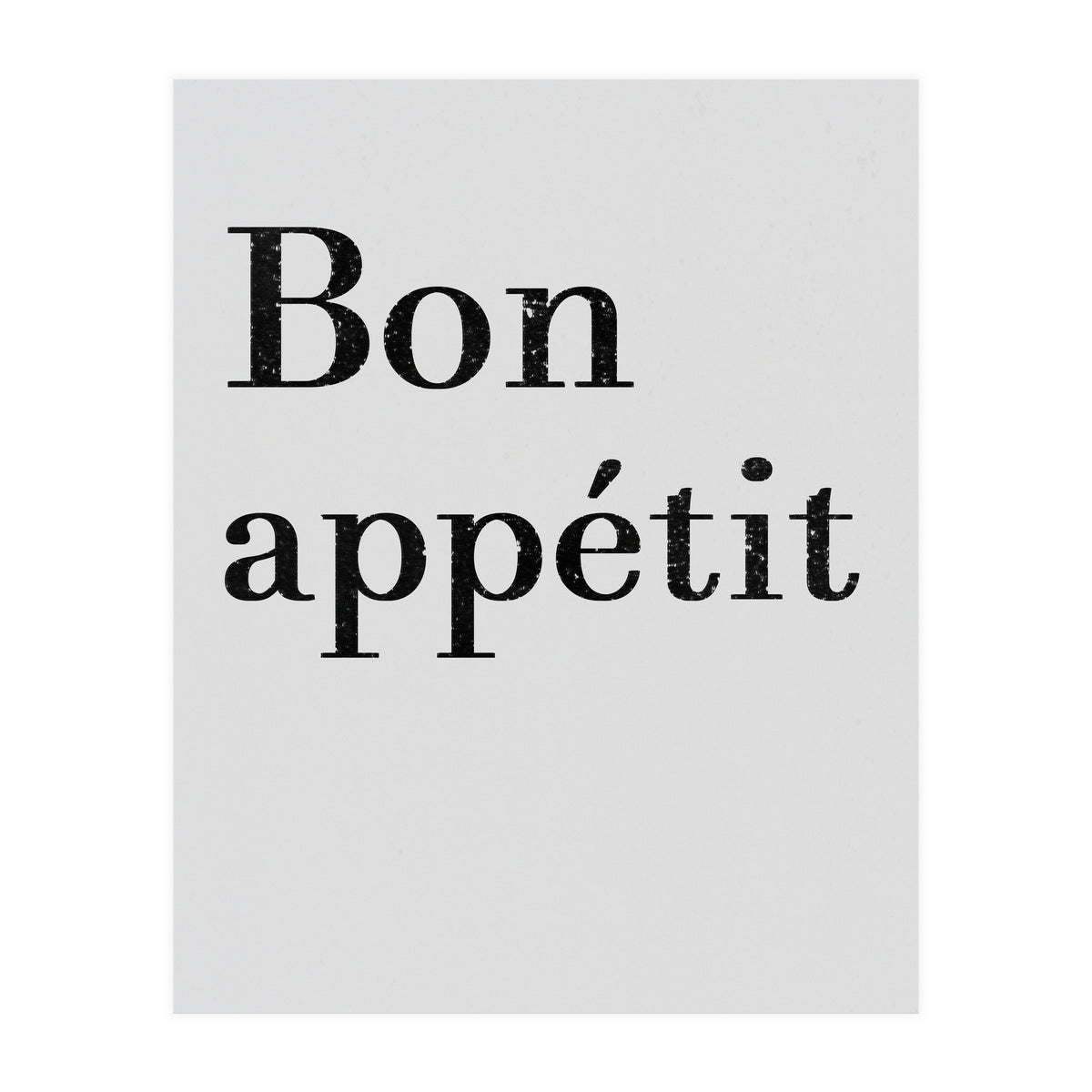 Bon Appétit, Grey (Print Only)