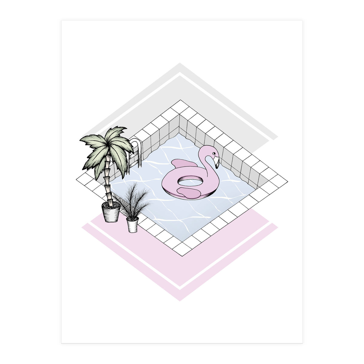 Flamingo's Paradise (Print Only)