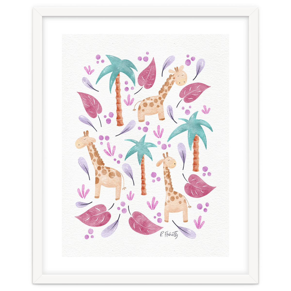 Jungle Giraffes | Pink