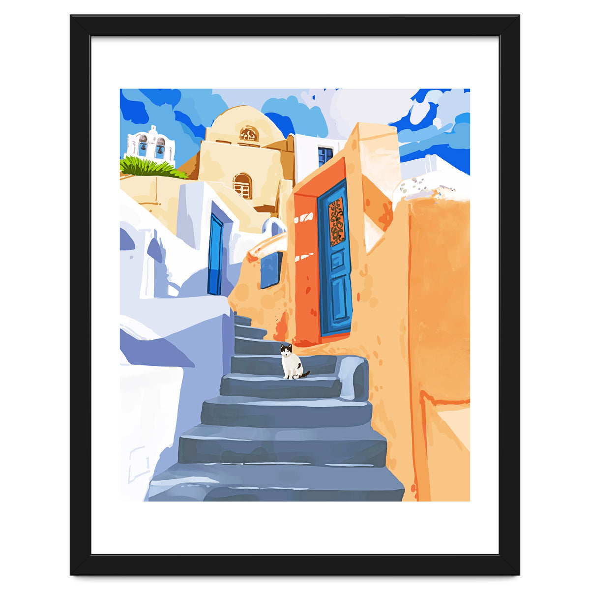 Cat in Greece, Architecture Tropical Exotic Travel