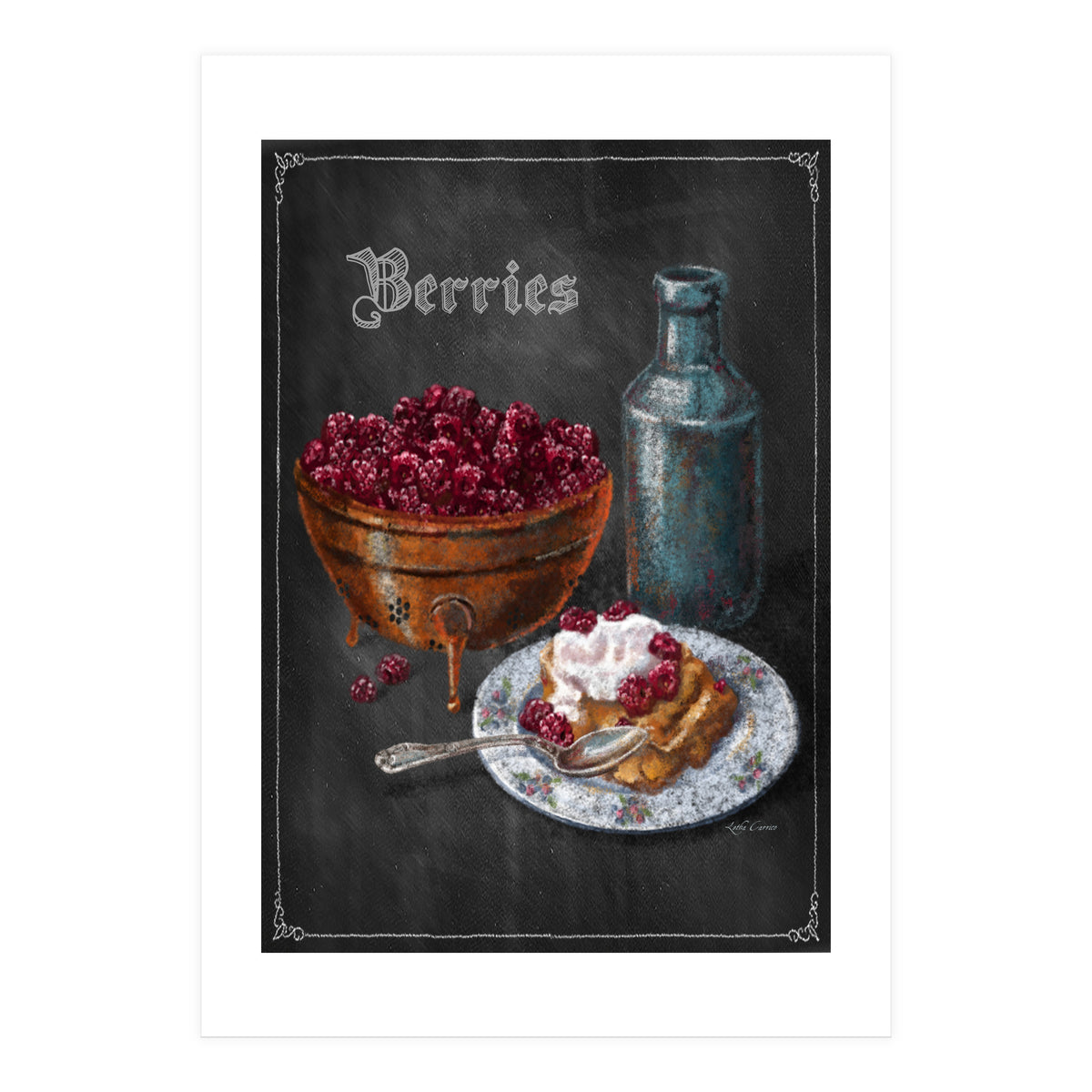Berries Chalkboard Art (Print Only)