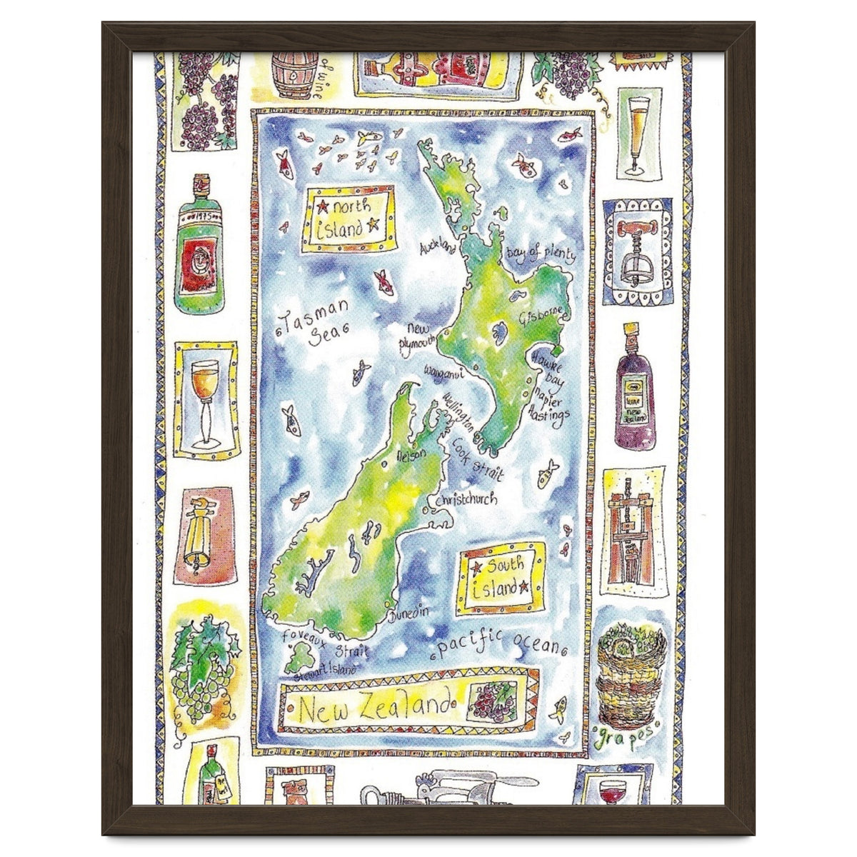 A wine map of New Zealand