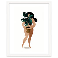 Nude With Plant