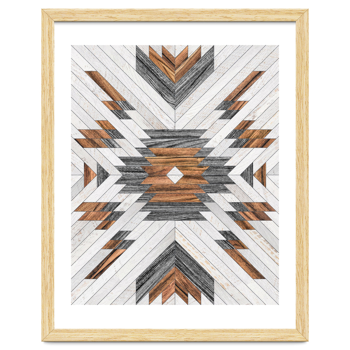 Urban Tribal Pattern No.8 - Aztec - Wood