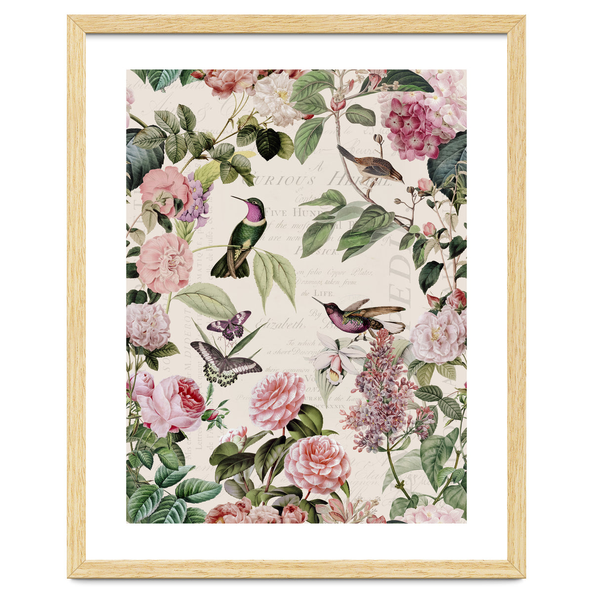 Hummingbirds And Roses