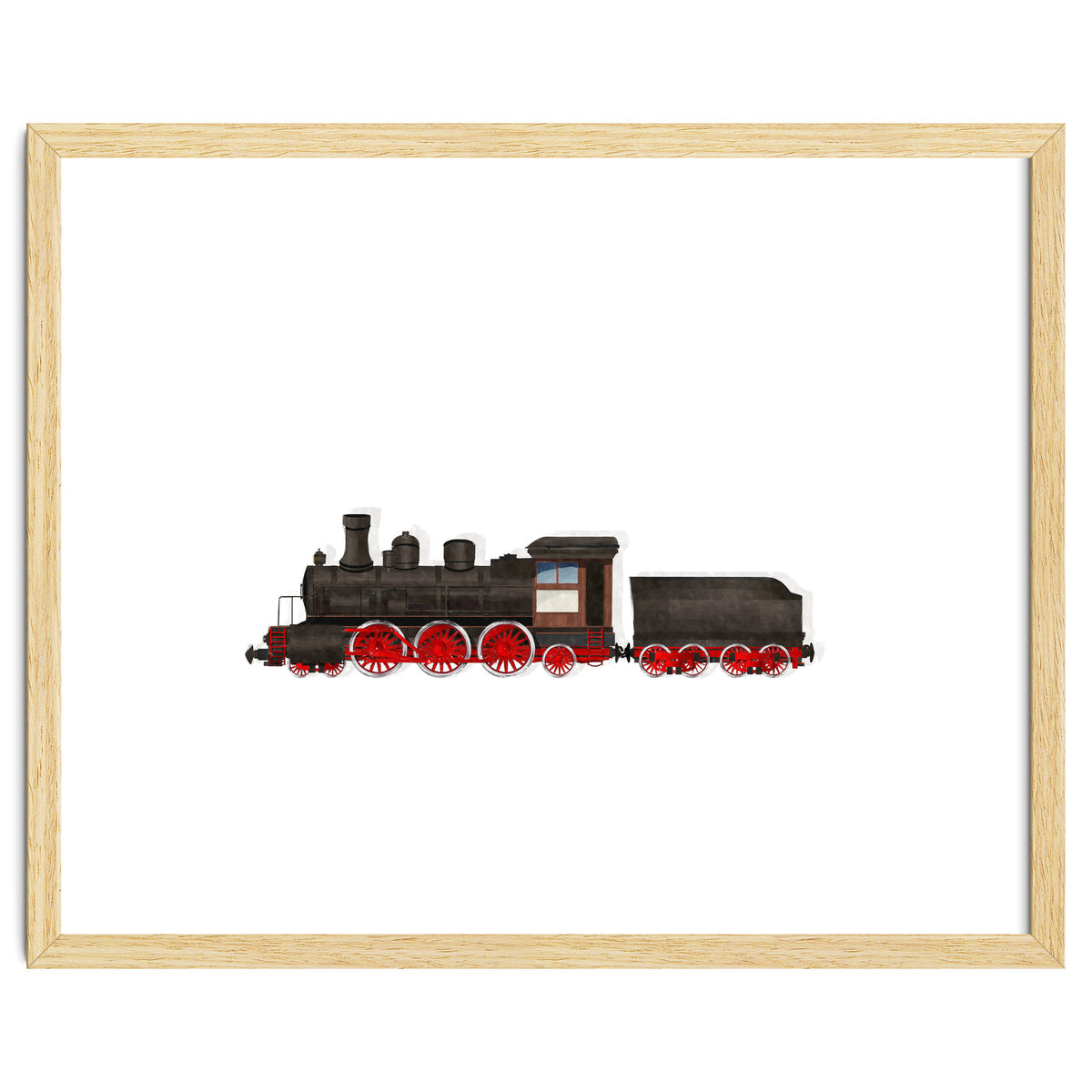 Watercolor Steam Train