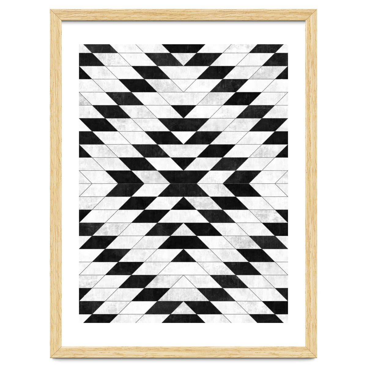 Urban Tribal Pattern No.15 - Aztec - White Concrete