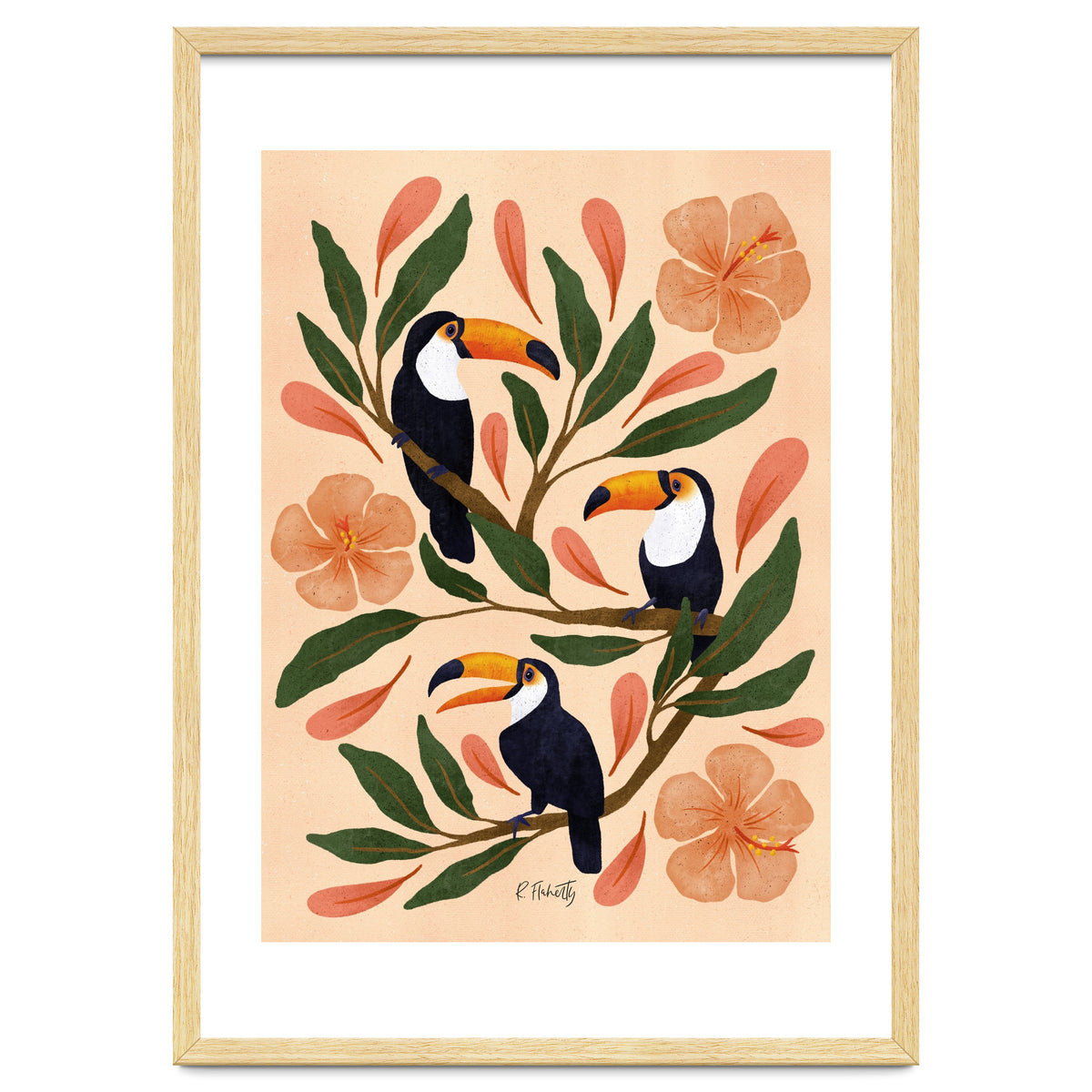 Toucans in the Hibiscus