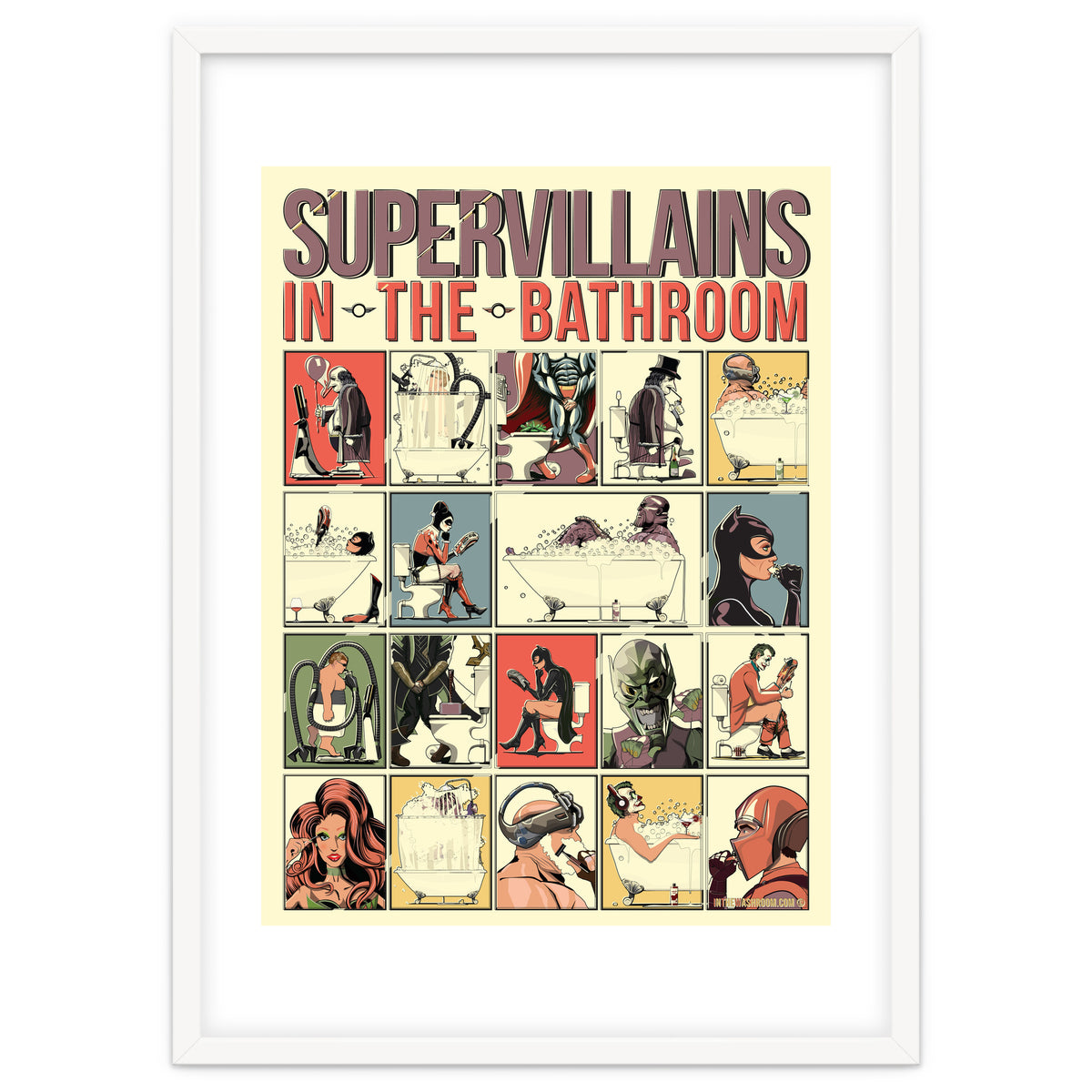 Supervillains in the Bathroom, funny Bathroom Humour