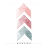 Pink And Blue Watercolor Chevron (Print Only) thumbnail
