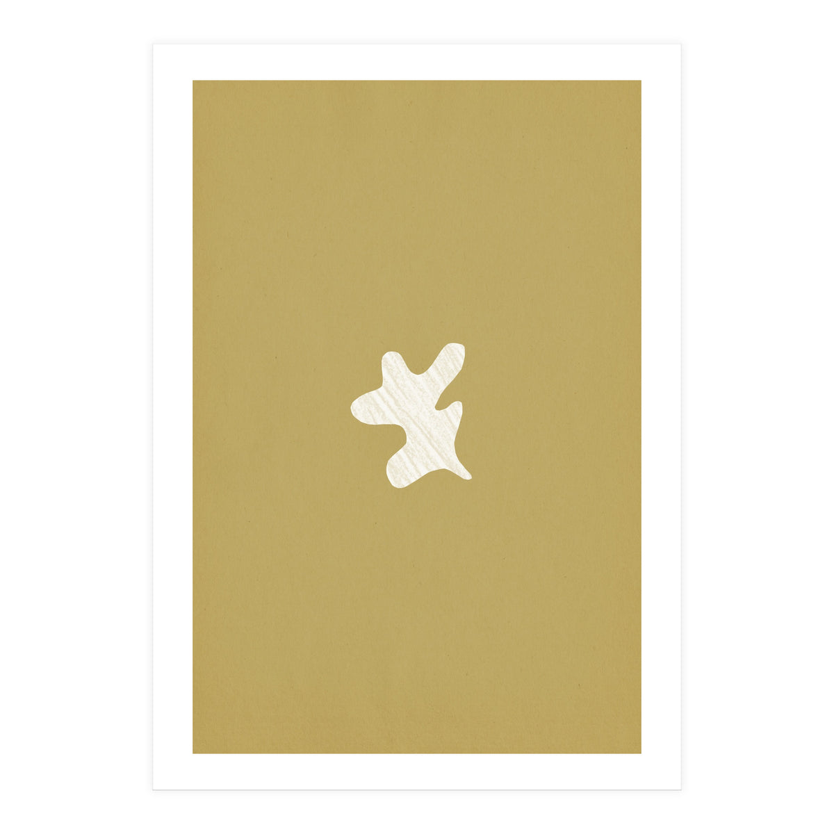 Olive green Matisse inspired shape (Print Only)