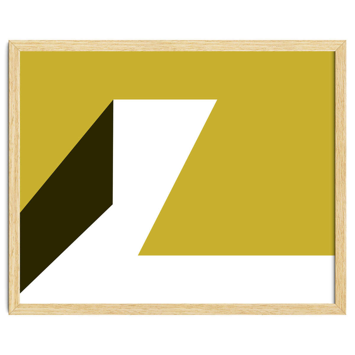 Geometric Shapes No. 78 - mustard, black & white