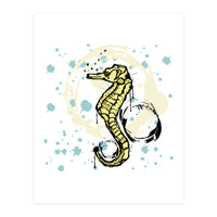 Sea Horse Scribble sketch (Print Only)