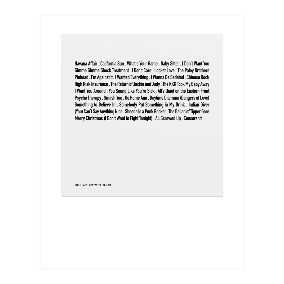 JUST RAMONES (Print Only)