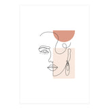 minimal woman face line art (Print Only) thumbnail