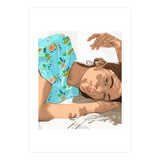 Feel the Sun from Both Sides, Summer Bohemian Woman Illustration, Vibrant Colorful Portrait Painting (Print Only) thumbnail