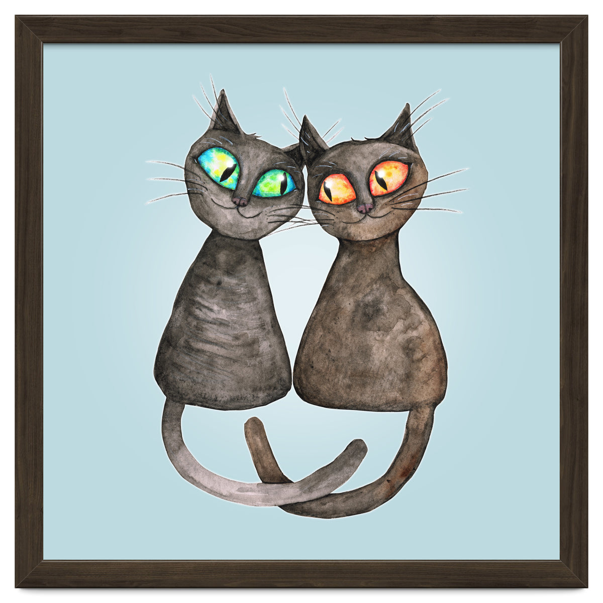 Two cute loving cats