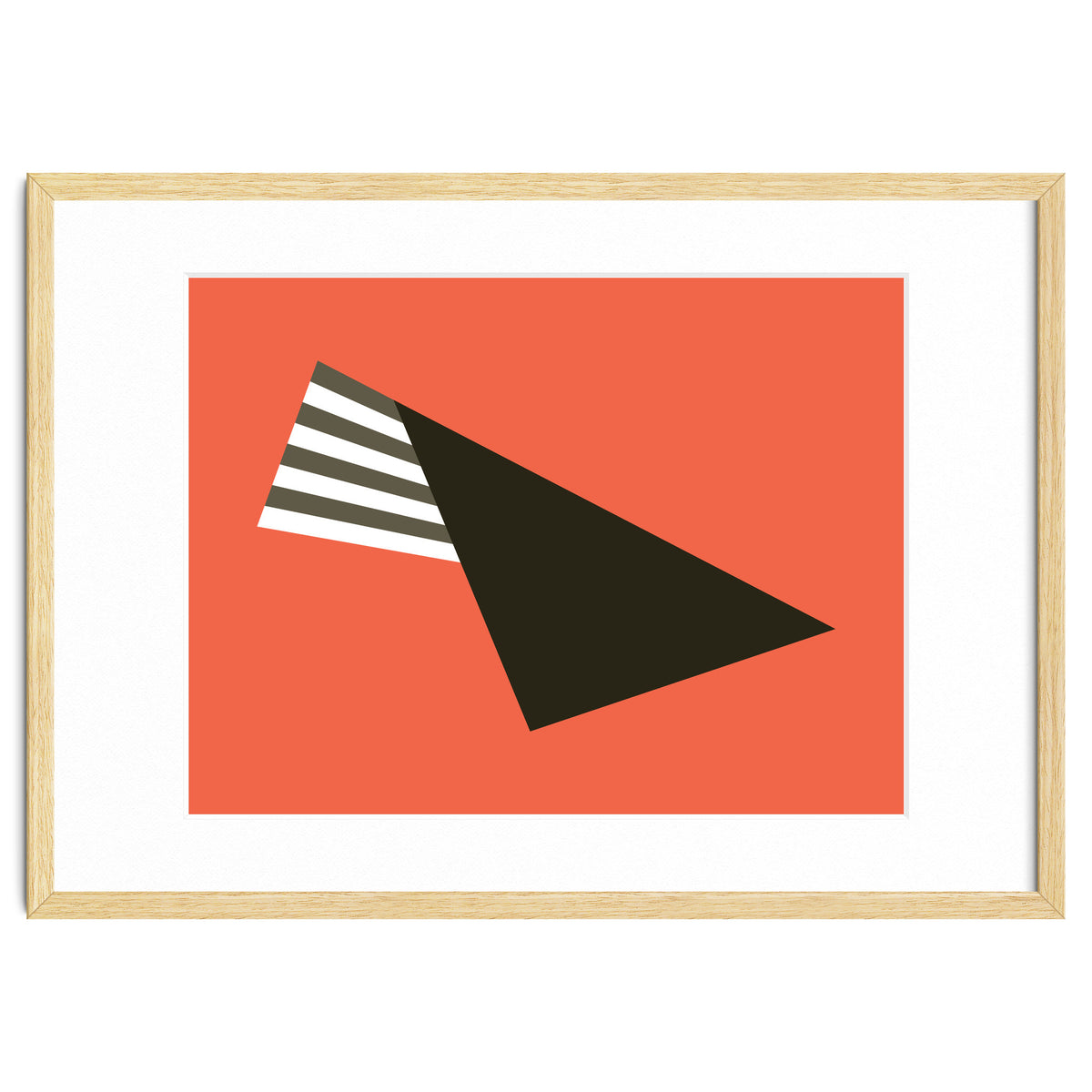 Geometric Shapes No. 75 - pink & stripes