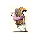 Cheetah on the Toilet, Funny Bathroom Humour (Print Only) thumbnail