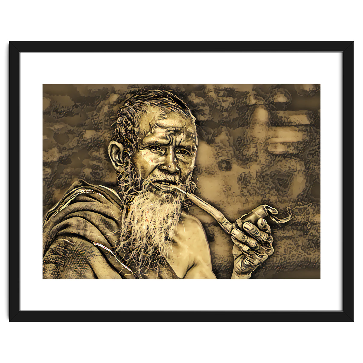 Old Man with Pipe