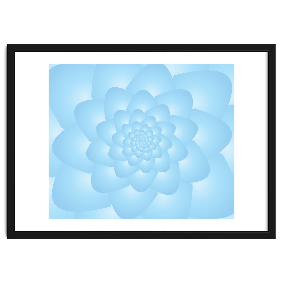Pastel Colors Flower Pattern Set Blue
