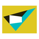 Geometric Shapes No. 39 - mustard & turquoise (Print Only) thumbnail