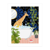 Giraffe Taking a Bubble Bath (Print Only) thumbnail