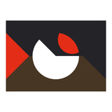 Geometric Shapes No. 10 - brown, dark blue & red (Print Only) thumbnail