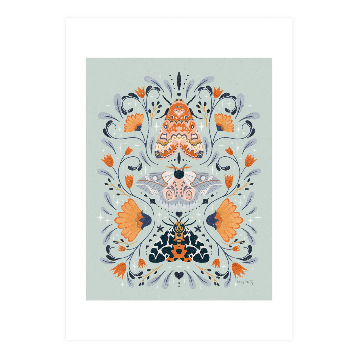 Floral Moths (Print Only)