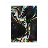Glitch Black Space Nebula (Print Only)
