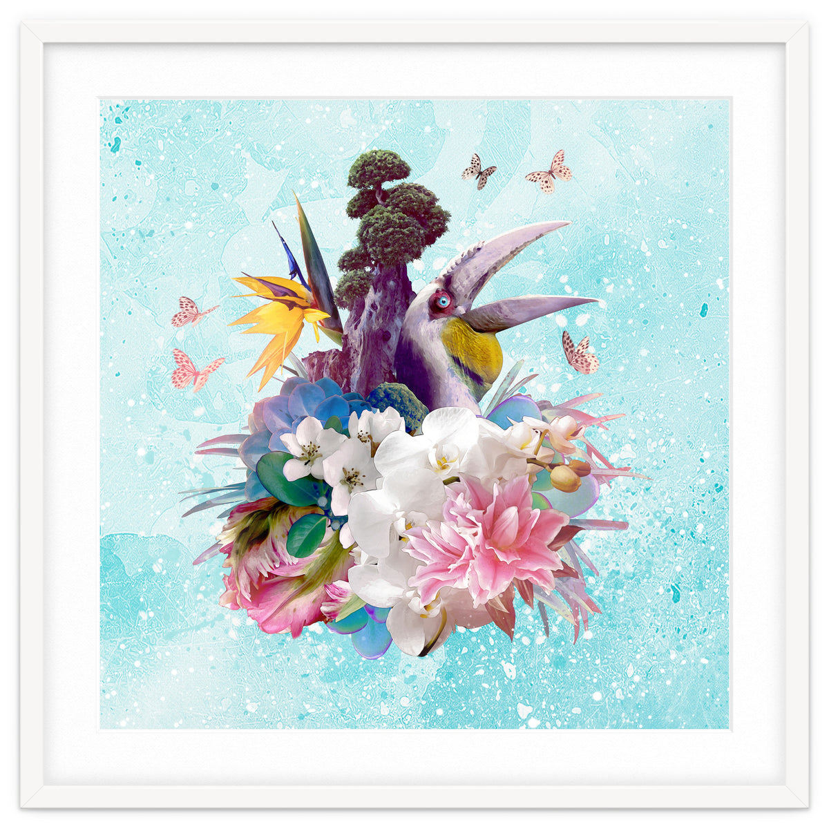 Floral Hornbill Blue