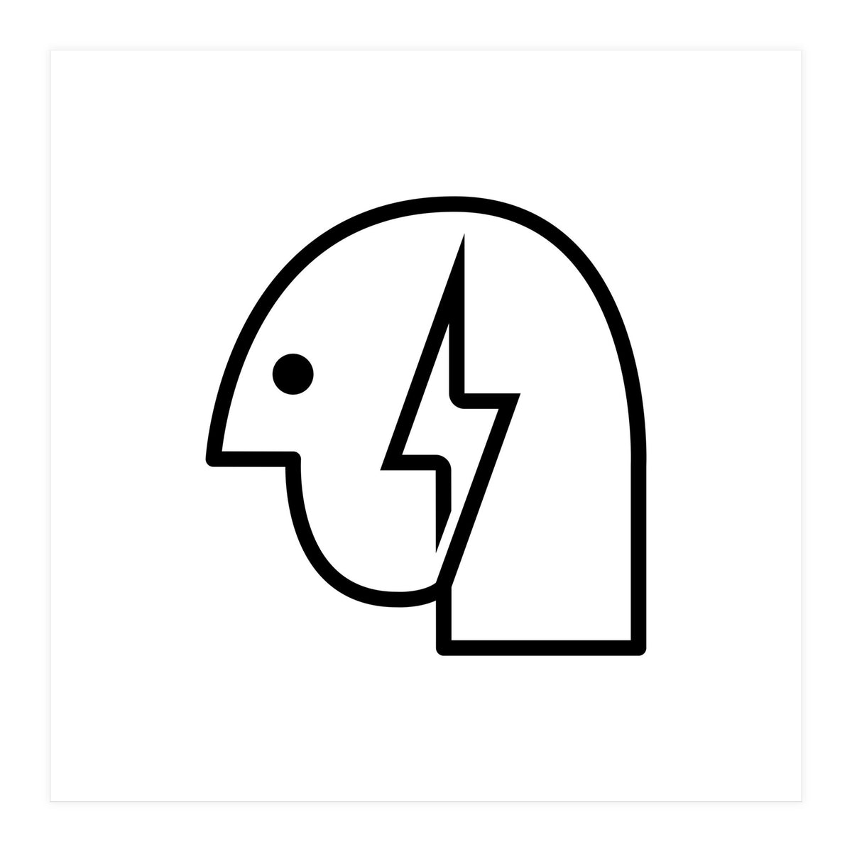 Head Lightning_White (Print Only)