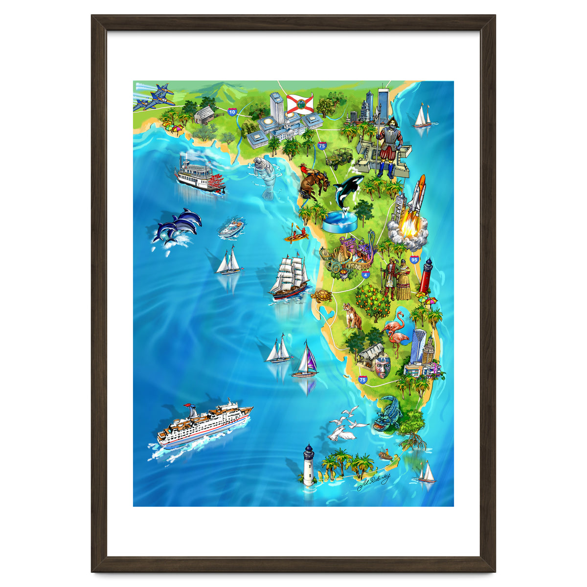 Florida Illustrated Map