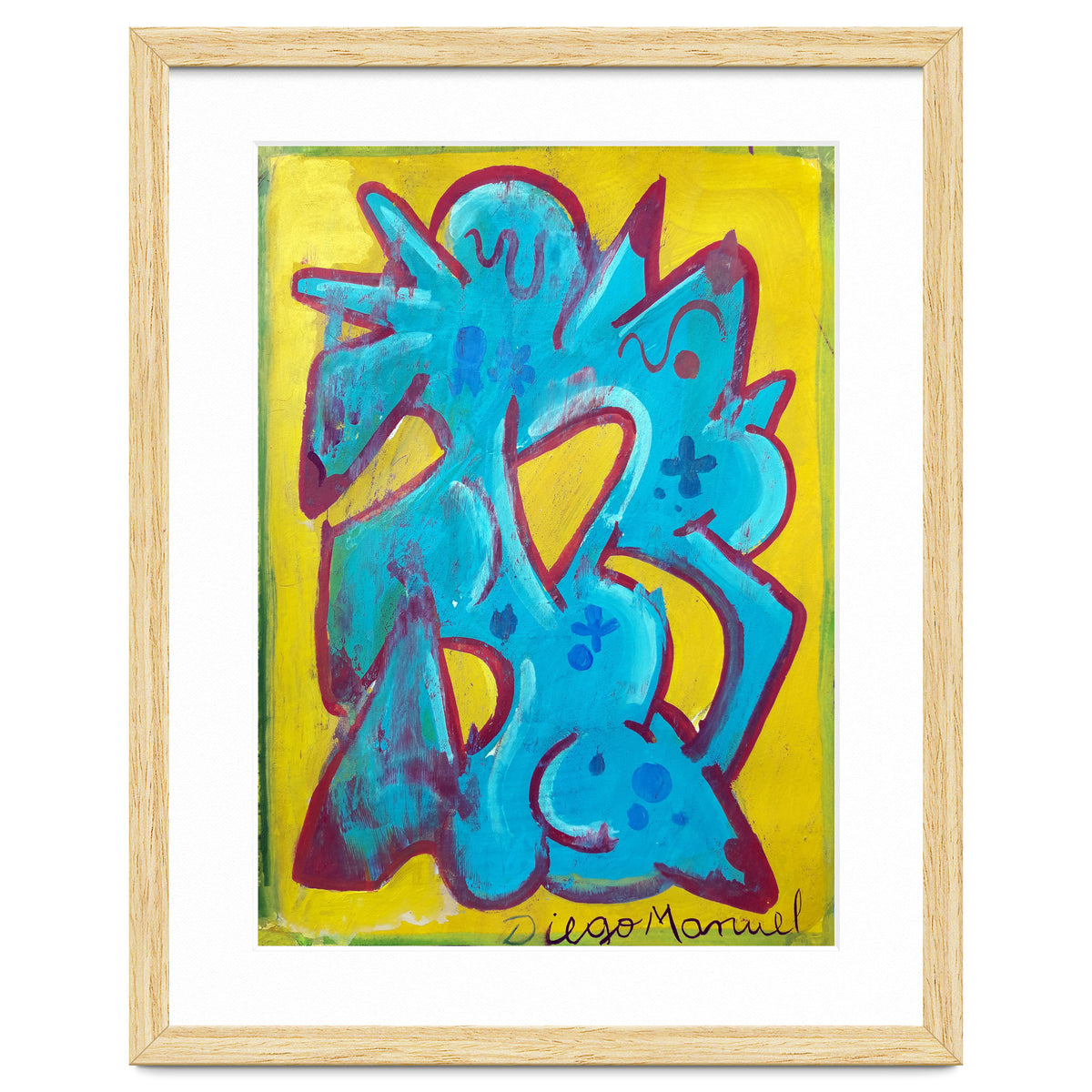 Forma Celeste Sobre Amarillo 4