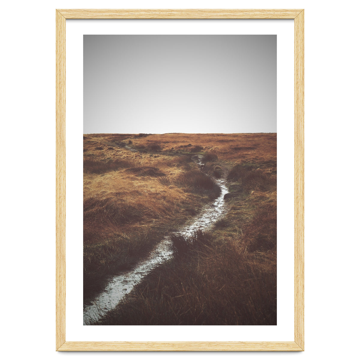 Bleak winter landscape of Saddleworth Moor