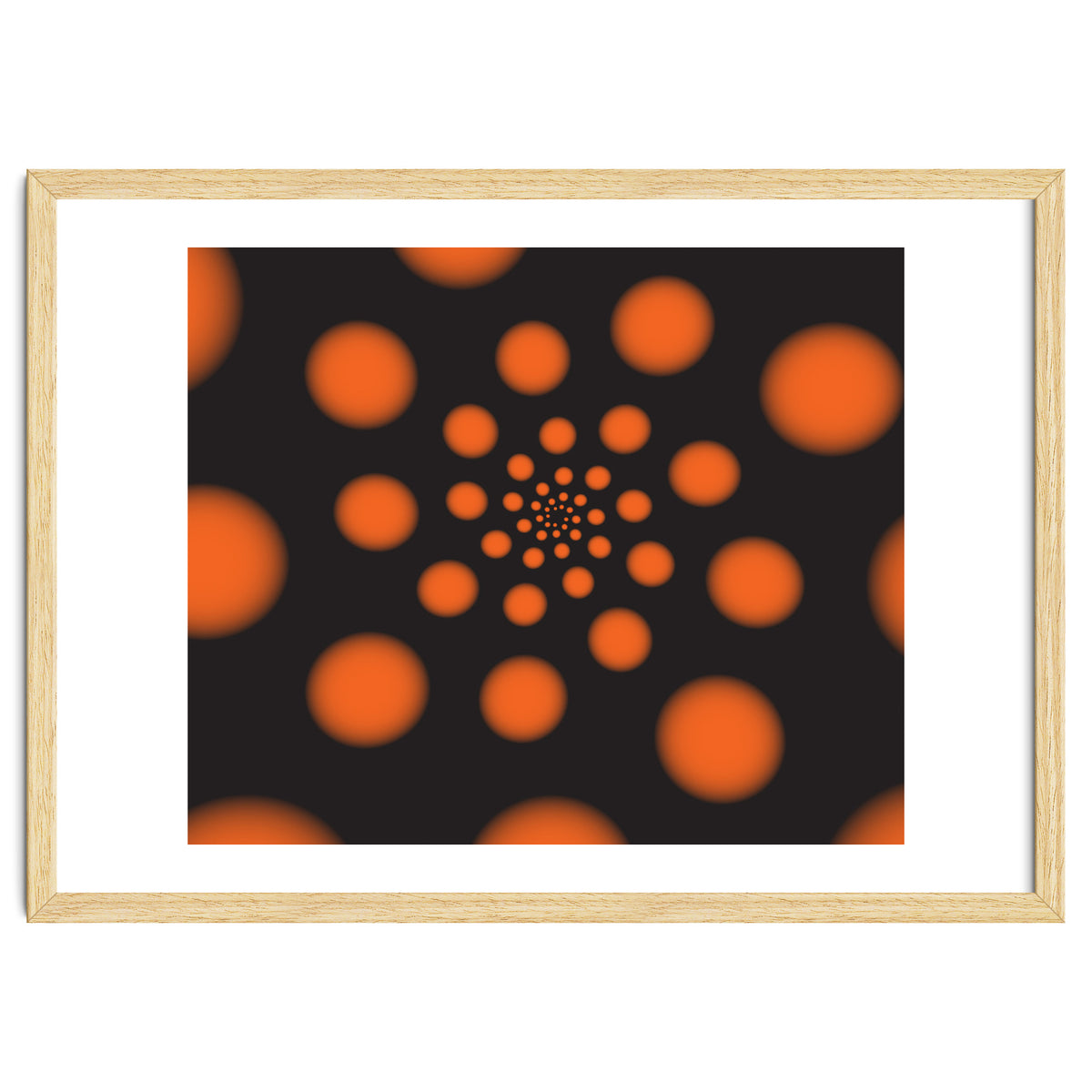 Orange Spiral Dots