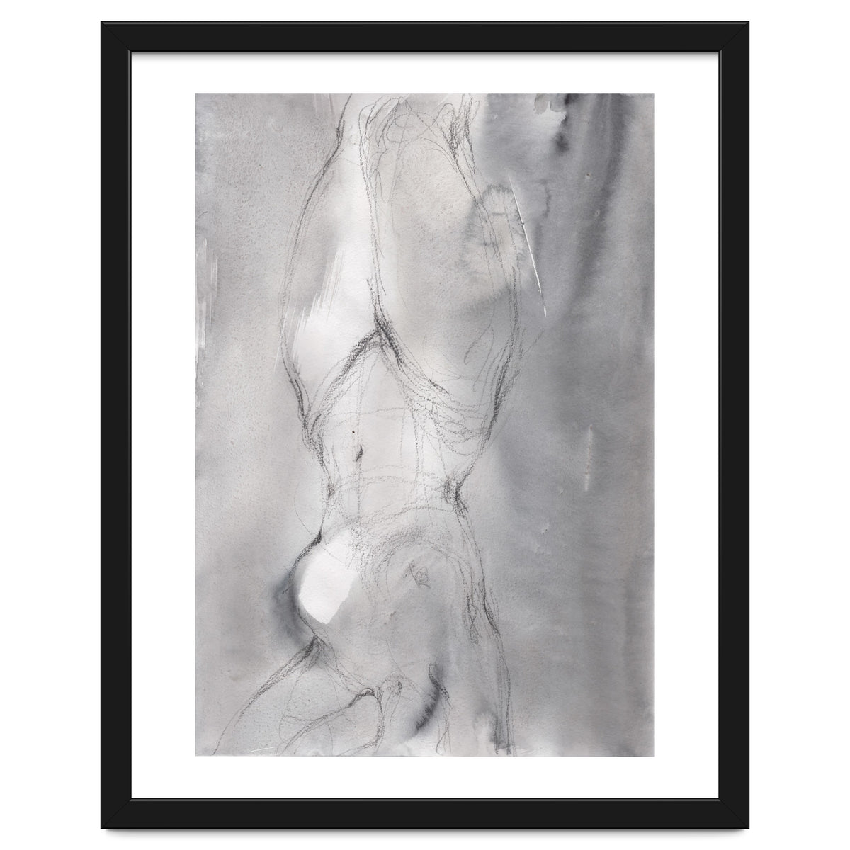 Beautiful erotic drawing of woman.