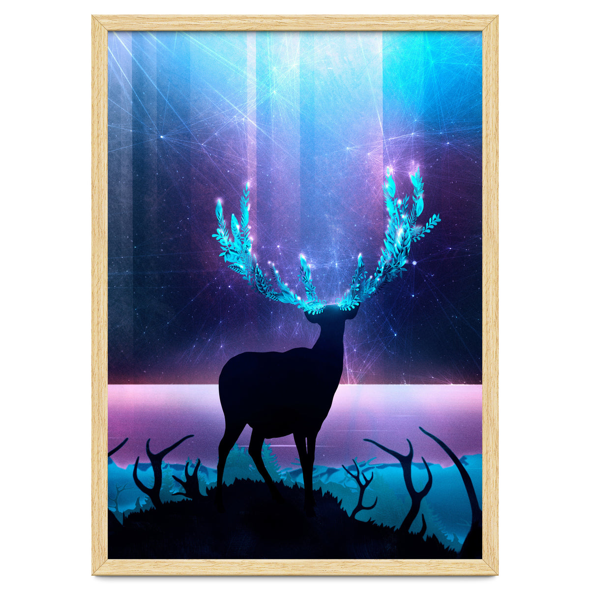 Greenery Deer - Sterling Magenta