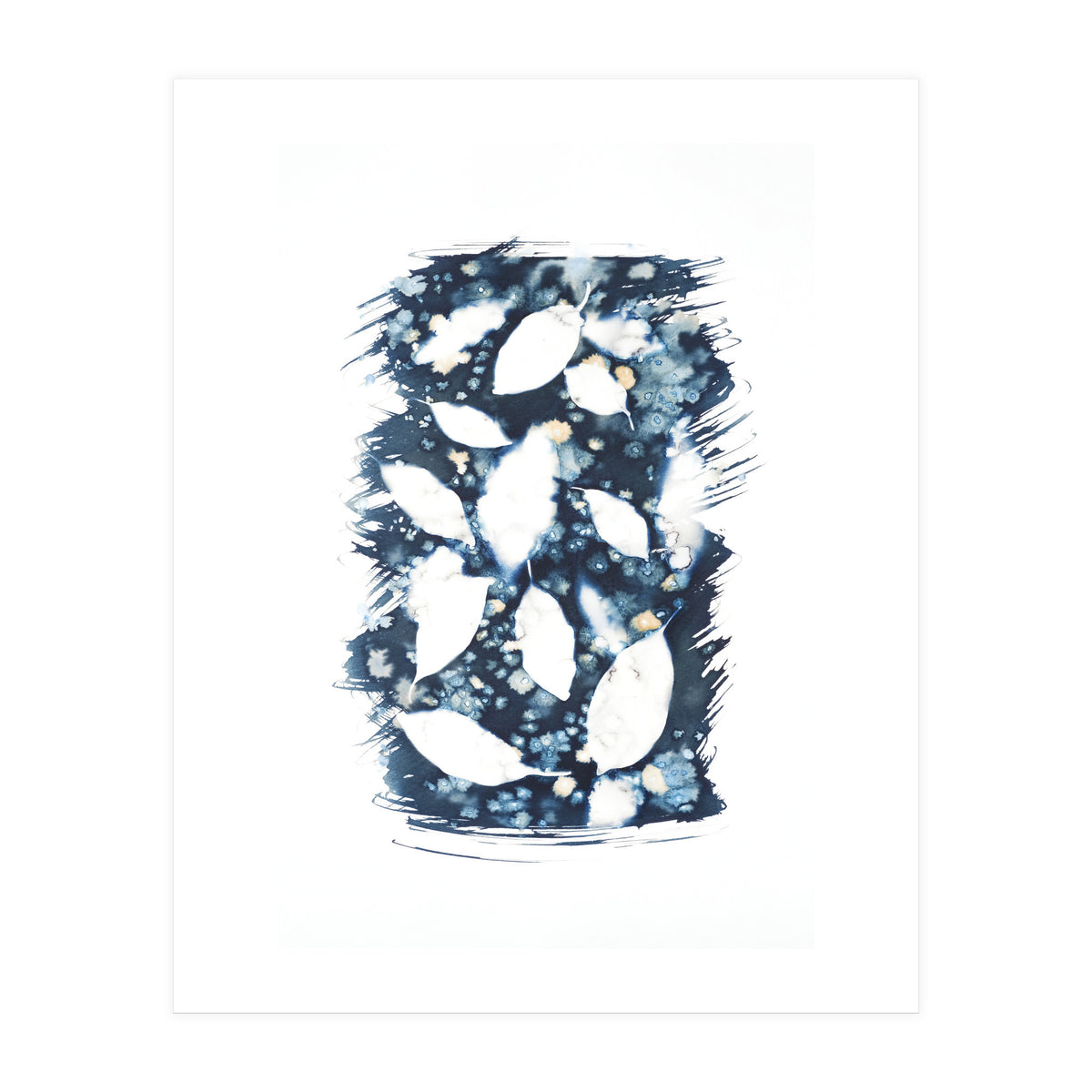 Indigo Blue Botanical Leaves No. 10 (Print Only)