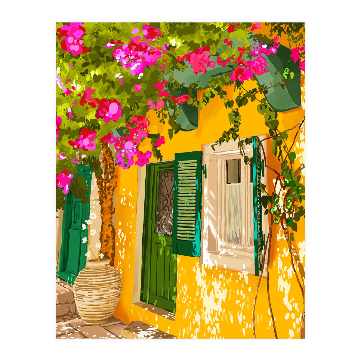 Living in the Sunshine. Always. | Summer Exotic Travel Architecture | Italy Sicily Boho Buildings (Print Only)
