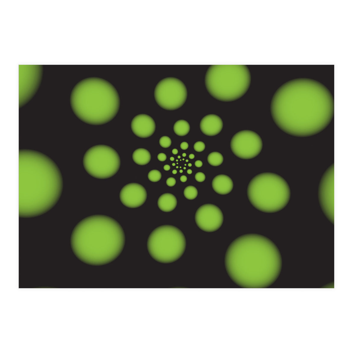 Green Spiral Dots (Print Only)