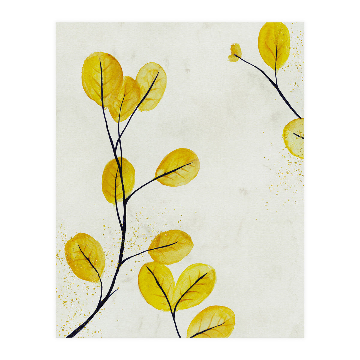 Golden birch leaves (Print Only)