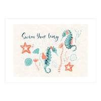 Swim Your Way Seahorse (Print Only)