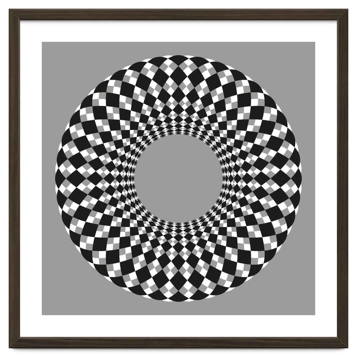 Black and white round